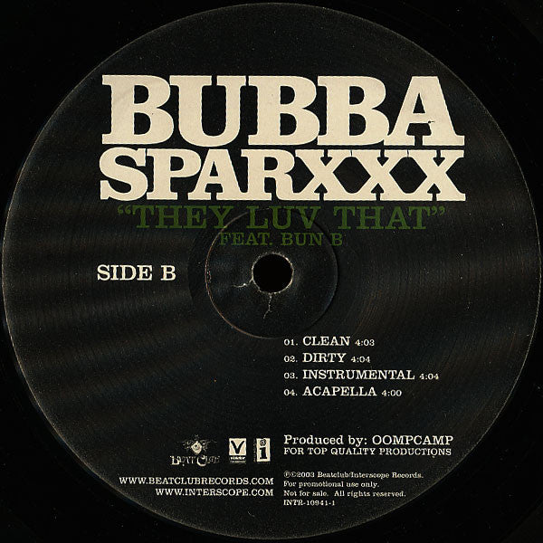 Bubba Sparxxx : Jimmy Mathis (12", Promo)