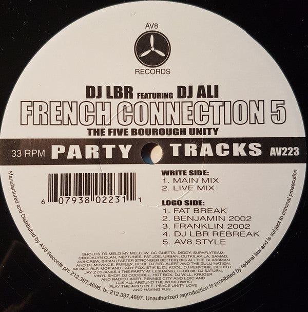 DJ LBR Featuring Big Ali : French Connection 5 (The Five Bourough Unity) (12")