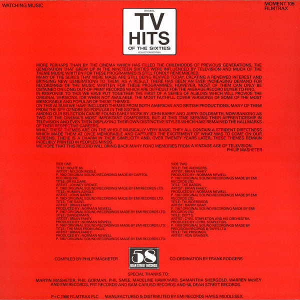 Various : Original TV Hits Of The Sixties (LP)