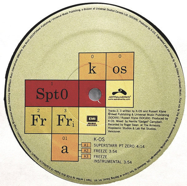 K-OS : Superstarr / Freeze (12", Promo)