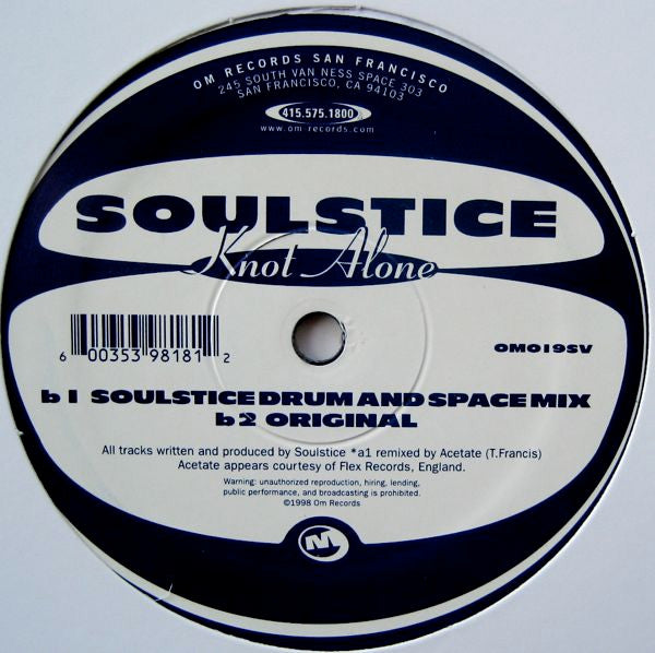 Soulstice : Tenderly (12", EP)