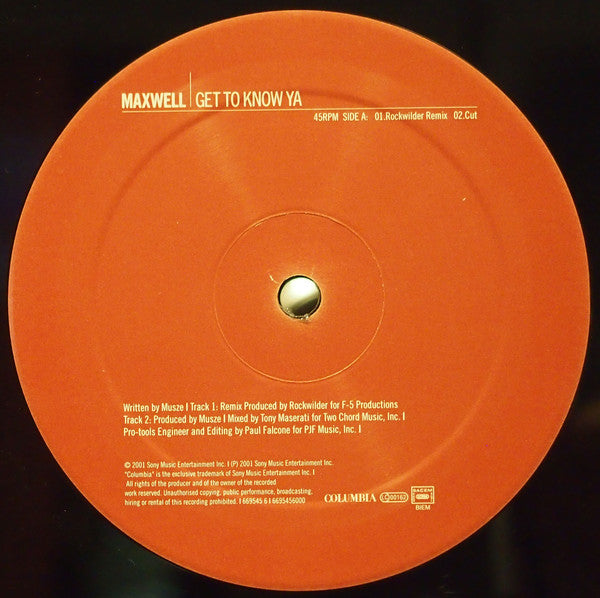 Maxwell : Get To Know Ya (12")