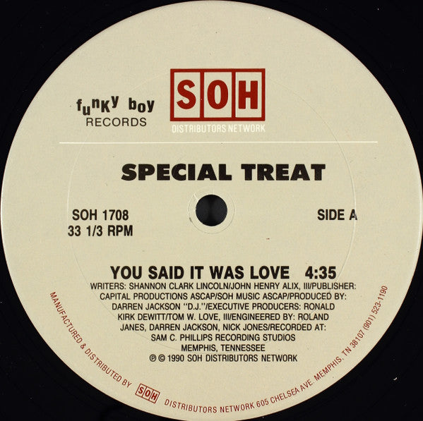 Special Treat : You Said It Was Love (12")