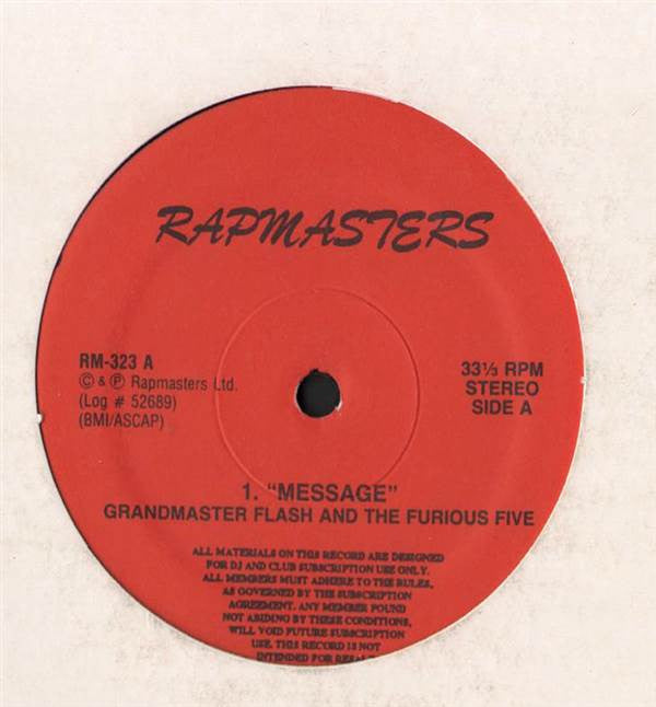 Grandmaster Flash, Sugarhill Gang and The Furious Five : Rapmasters (12")