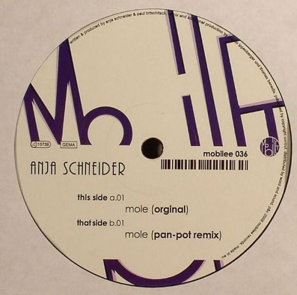Anja Schneider : Mole (12")