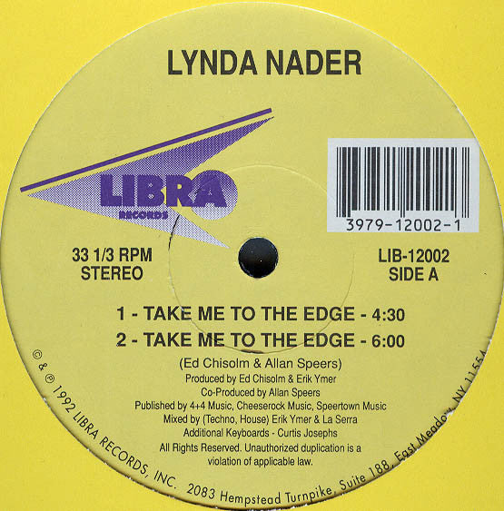 Lynda Nader : Take Me To The Edge (12")
