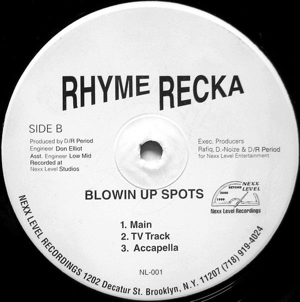 Rhyme Recca : To My Lady / Blowin Up Spots (12")