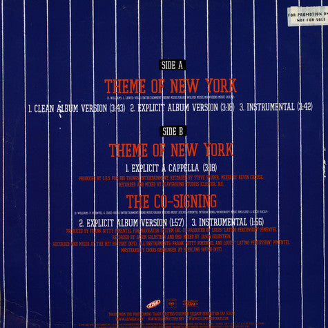 Ali Vegas : Theme Of New York (12")