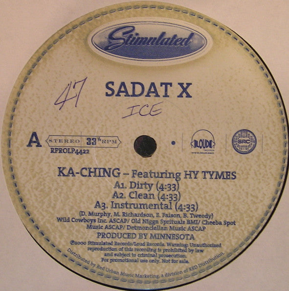 Sadat X : Ka-Ching / X-Man (12", Single, Promo)