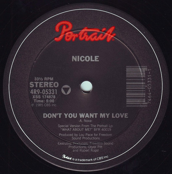 Nicole J McCloud : Don't You Want My Love (12")