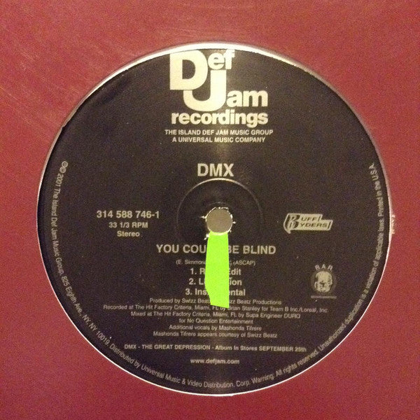 DMX : We Right Here / You Could Be Blind (12", Single)