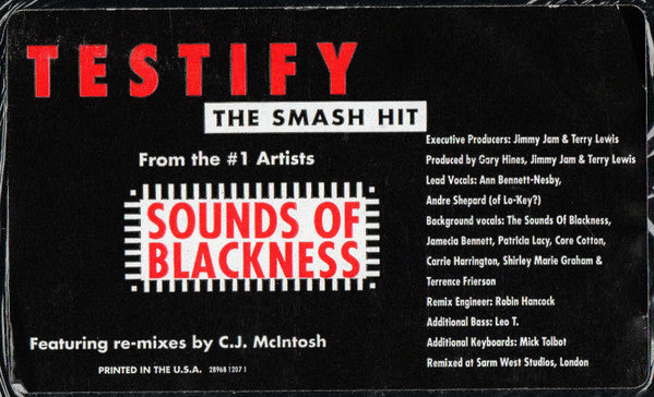 Sounds Of Blackness : Testify (12", Single)