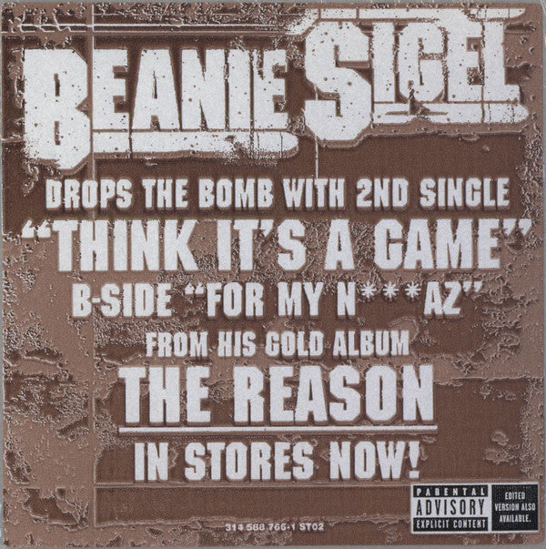 Beanie Sigel : Think It's A Game / For My N***az (12", Single)