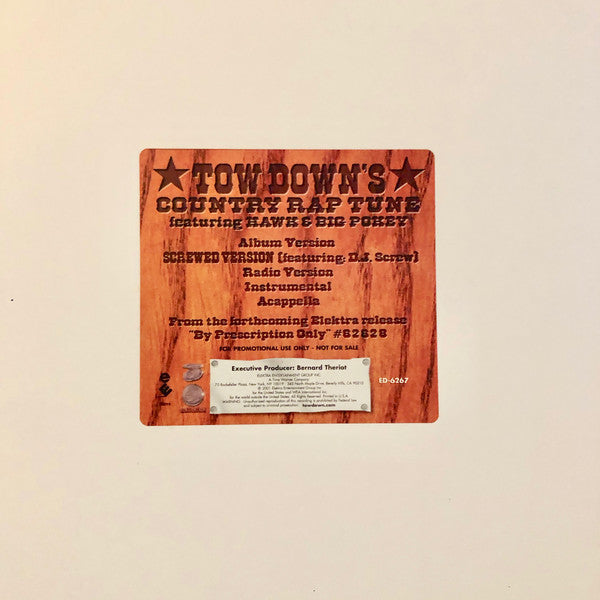 Tow Down : Country Rap Tune (12", Single, Promo)