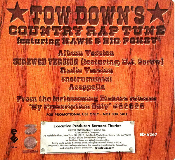 Tow Down : Country Rap Tune (12", Single, Promo)