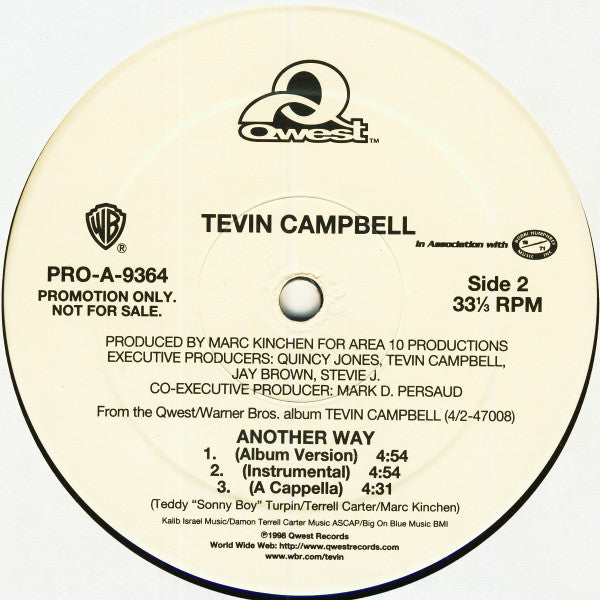 Tevin Campbell : Another Way (12", Single, Promo)