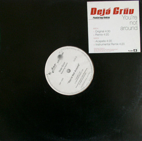 Deja Gruv : You're Not Around (12", Promo)