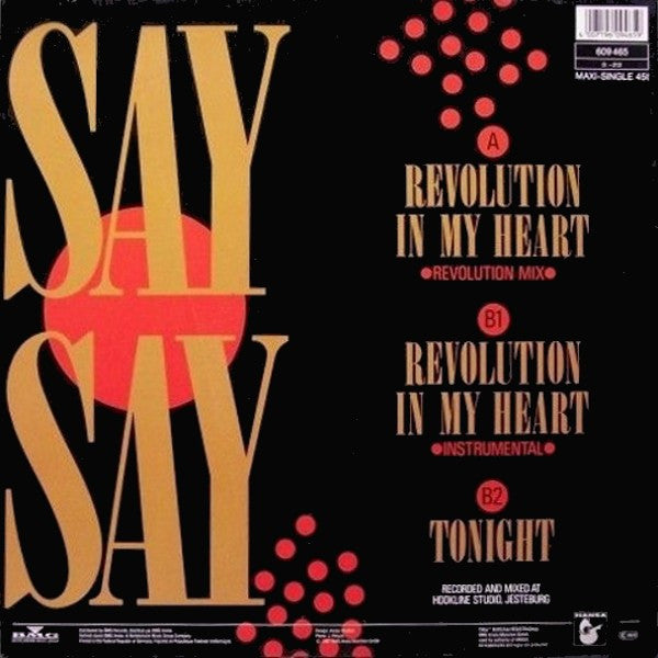 Say Say : Revolution In My Heart (Revolution Mix) (12", Maxi)