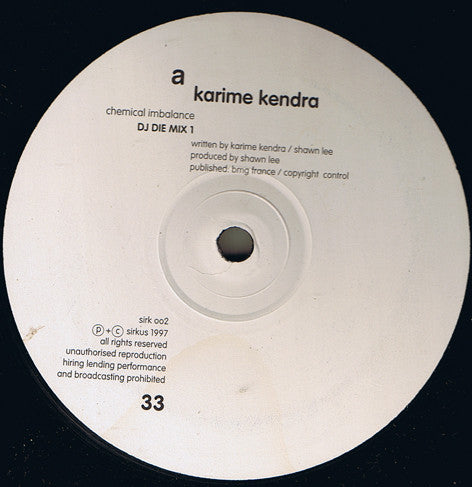 Karime Kendra : Chemical Imbalance (12")