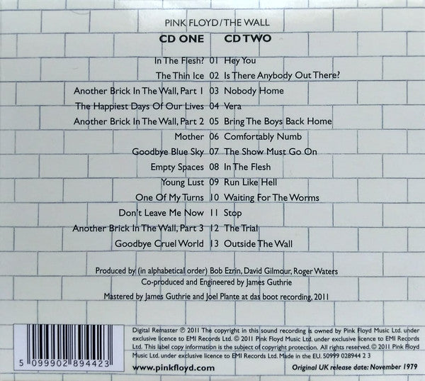 Pink Floyd : The Wall (2xCD, Album, RE, RM)