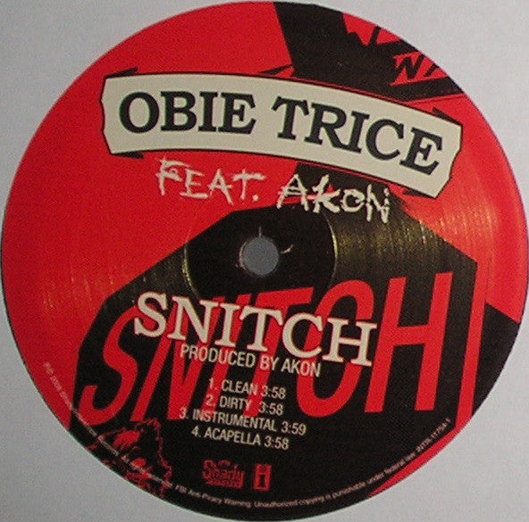 Obie Trice Feat. Akon : Snitch (12")