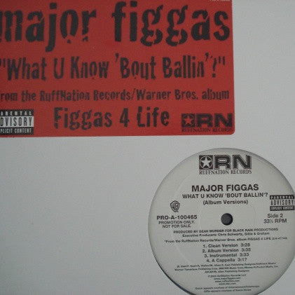 Major Figgas : What U Know 'Bout Ballin'? (12", Promo)