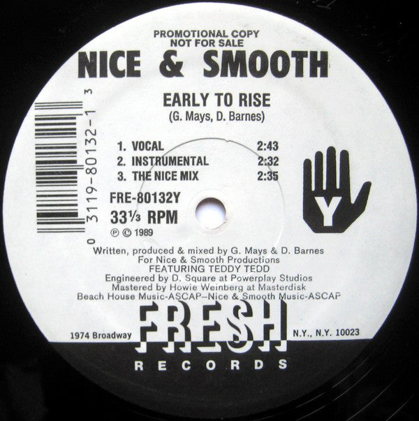 Nice & Smooth : More & More Hits / Early To Rise (12", Single, Promo)