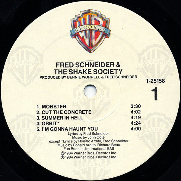 Fred Schneider & The Shake Society : Fred Schneider & The Shake Society (LP, Album)