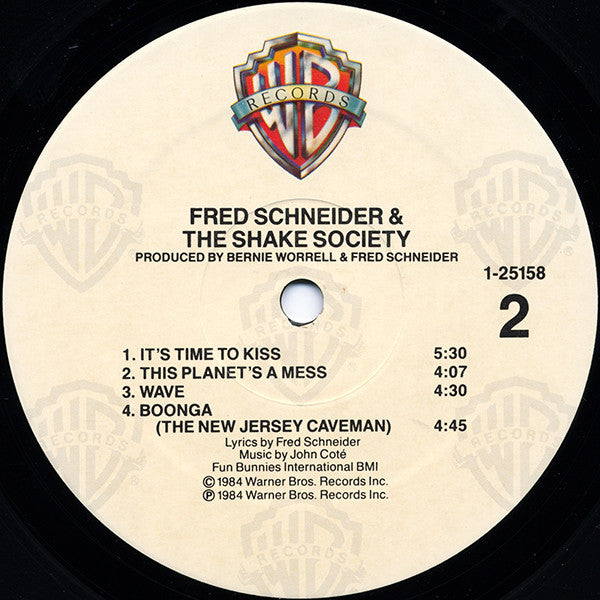 Fred Schneider & The Shake Society : Fred Schneider & The Shake Society (LP, Album)