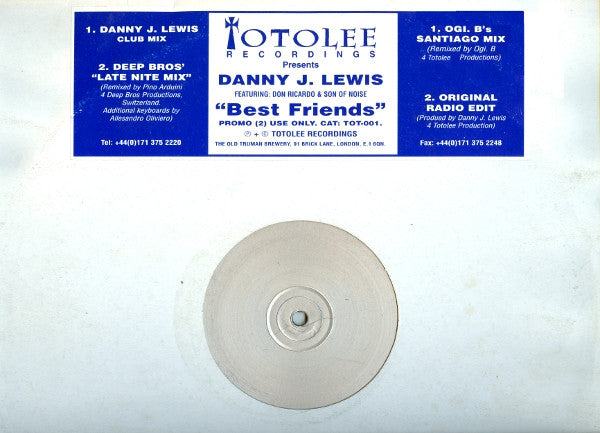 Danny J Lewis Featuring Don Ricardo : Best Friends (12", Promo)
