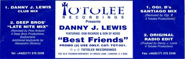 Danny J Lewis Featuring Don Ricardo : Best Friends (12", Promo)