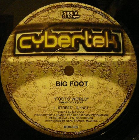 Big Foot (2) : Foots World / Legacy Of Rage (12")