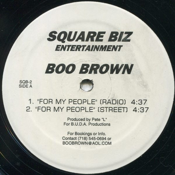 Boo Brown : For My People (12")