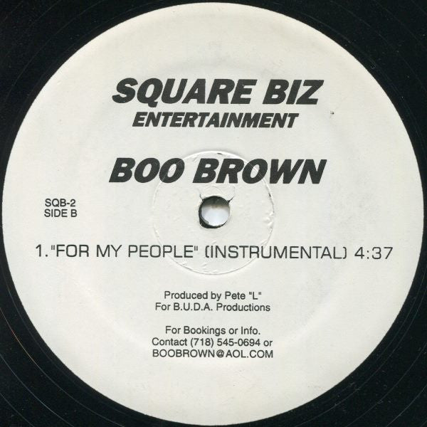 Boo Brown : For My People (12")