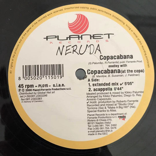 Neruda (3) : Copacabana (12")