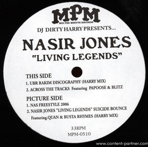 Dirty Harry (3) Presents... Nasir Jones : Living Legends (12")