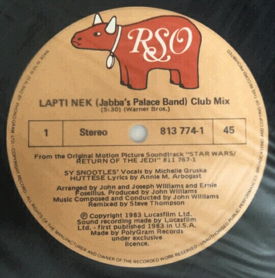 John Williams (4) : Lapti Nek (From The Original Soundtrack Recording Of Star Wars, Return Of The Jedi) (12")