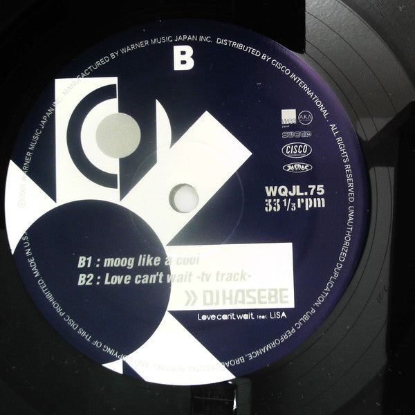 DJ Hasebe Feat. Lisa (3) : Love Can't Wait (12")