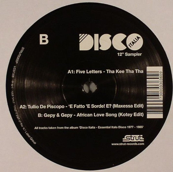 Various : Disco Italia 12" Sampler (12", EP, Smplr)