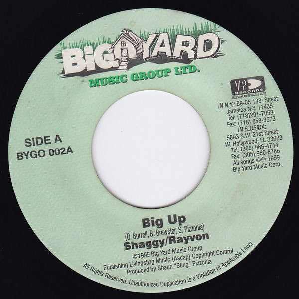 Shaggy / Rayvon : Big Up (7", RE)