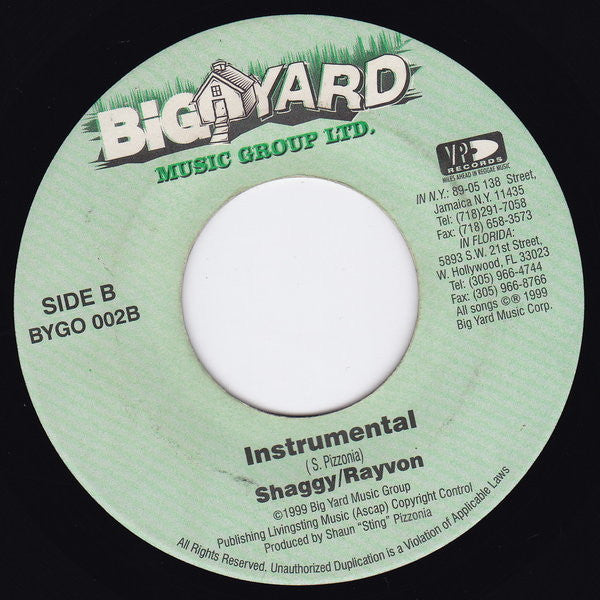 Shaggy / Rayvon : Big Up (7", RE)