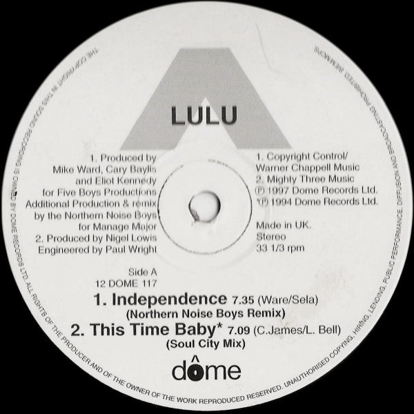 Lulu : Independence (12")