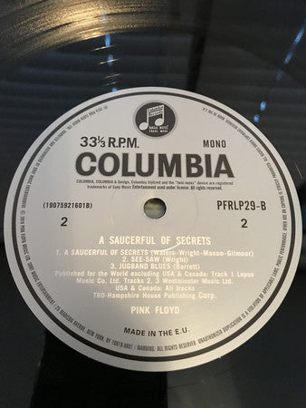 Pink Floyd : A Saucerful Of Secrets (LP, Album, RSD, Mono, Ltd, RE, RM, 180)