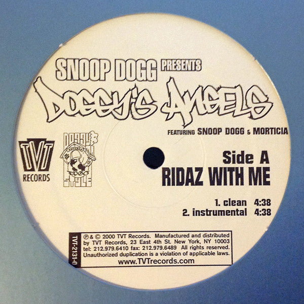 Snoop Dogg Presents Doggy's Angels Feat Morticia : Ridaz With Me (12", Single)
