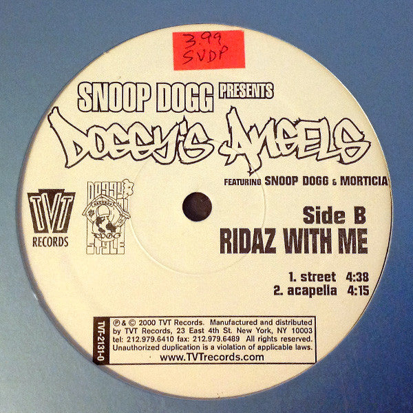 Snoop Dogg Presents Doggy's Angels Feat Morticia : Ridaz With Me (12", Single)