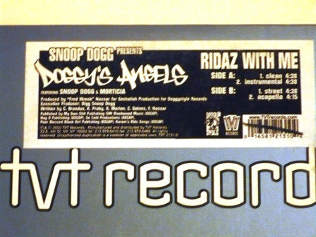Snoop Dogg Presents Doggy's Angels Feat Morticia : Ridaz With Me (12", Single)
