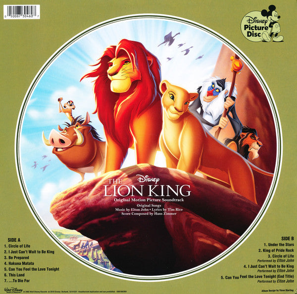 Various : The Lion King (Original Motion Picture Soundtrack) (LP, Album, Pic, RE)