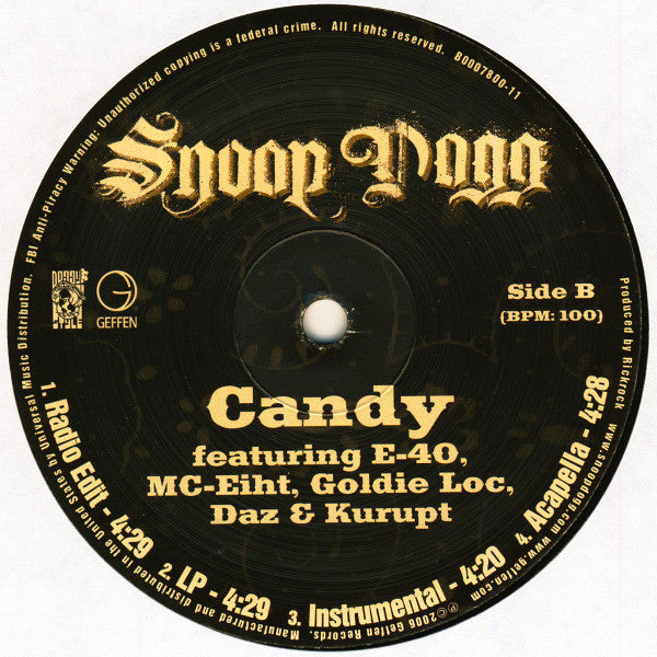 Snoop Dogg : Vato / Candy (12")