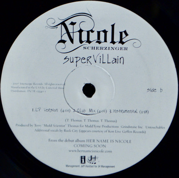 Nicole Scherzinger : Supervillain (Remix) (12", Promo)
