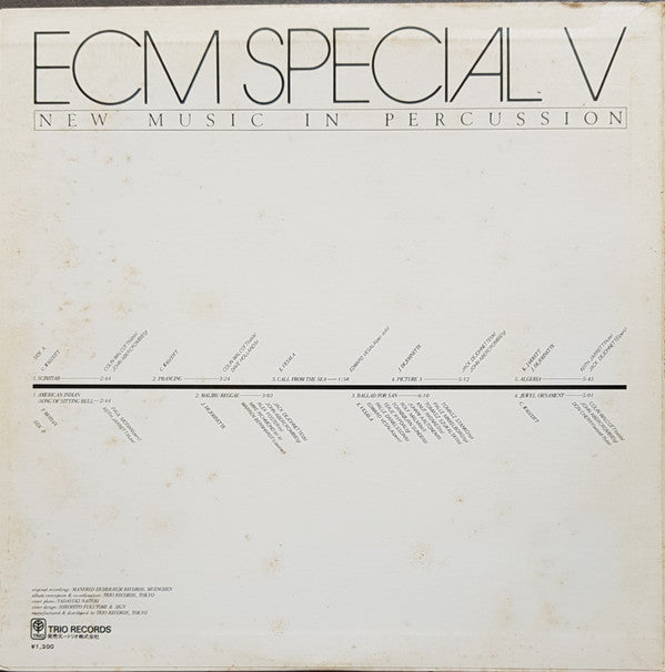 Various : ECM Special V (New Music In Percussion) (LP, Comp)